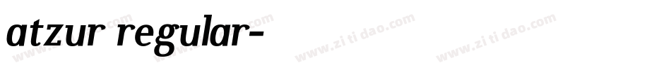 atzur regular字体转换